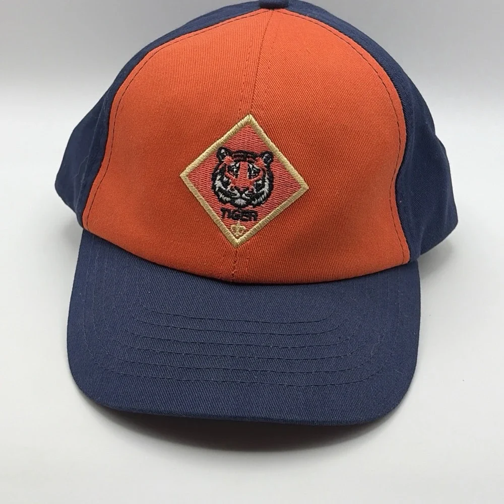 Boy Scouts of America Tiger Cub Scout Hat Navy Blue Orange Adjustable YOUTH  S/M